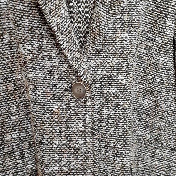 NWT Chico's Cardigan Sweater Tweed Blazer Size 3 (XL) Olive One Button - Picture 4 of 7